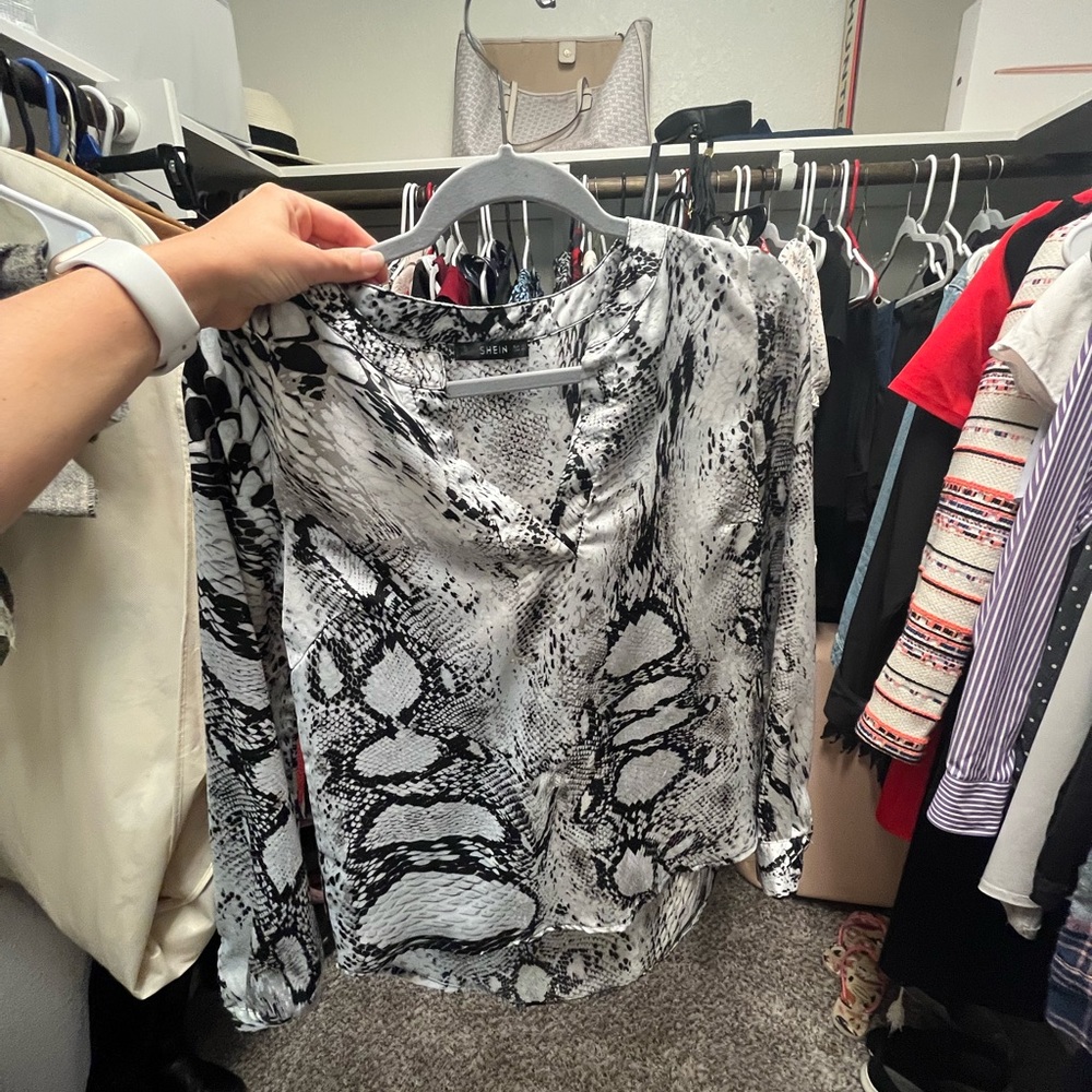 Snake print blouse